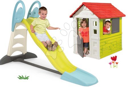 Scivoli con casa - Set scivolo e Toboggan XS Smoby con acqua lunghezza 230 cm  