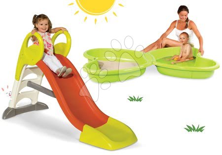 Tobogane cu nisipar - Set tobogan Toboggan KS Smoby cu apă 1,5 m