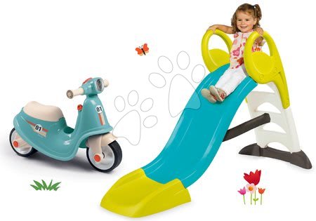 Zjeżdżalnie w zestawie - Set ślizgawka Toboggan KS o długości 150 cm Smoby