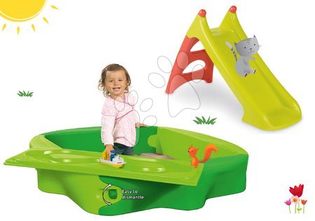 Rutschen mit Sandkasten - Rutschenset Toboggan KS Smoby mit Wasser 150 cm