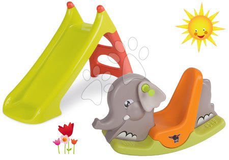 Rutschen mit Schaukel - Rutschenset Toboggan grün XS Smoby