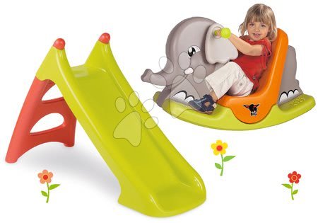 Rutschen mit Schaukel - Rutschenset Toboggan grün XS Smoby - 16