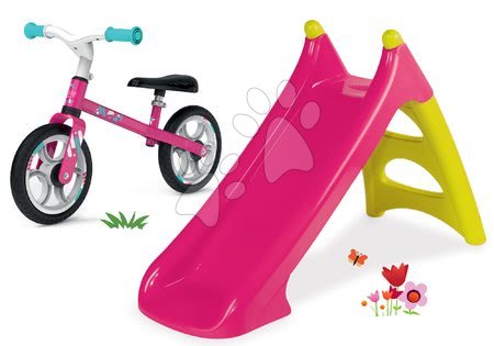 Skluzavky sety - Set skluzavka Toboggan XS růžová Smoby - 6