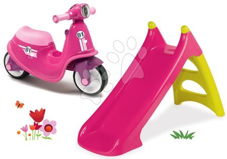 Skluzavky sety - Set skluzavka malá Toboggan XS růžová Smoby - 21
