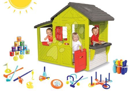 Hračky pre deti od 3 do 6 rokov - Set domček Maison Neo Floralie Smoby