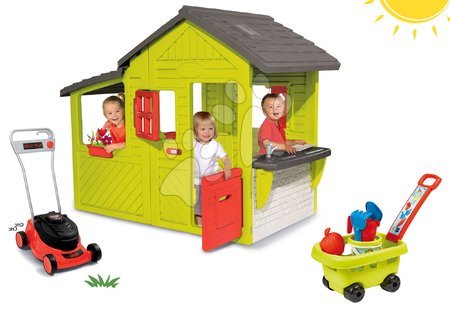 Jucării pentru băieți - Set căsuţă Grădinar Neo Floralie Smoby