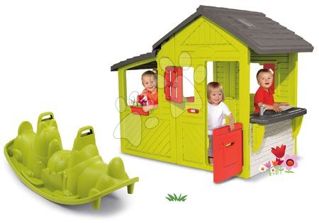 Căsuțe cu leagăn Smoby de la producătorul Smoby - Set căsuță Grădinar Maison Neo Floralie Smoby