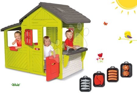Kleine Spielhäuser für Kinder - Set Häuschen Gärtner  Neo Floralie Smoby