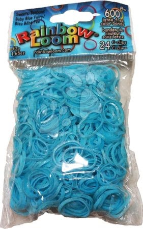 Gumice Loom Bands - Rainbow Loom originalne gumice sa šljokicama 600 komada plave od 6 godina