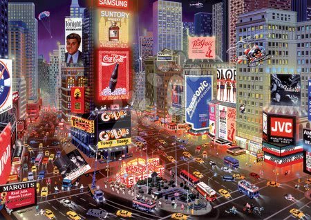 Puzzle 4000 – 8000 dílků - Puzzle Genuine Times Square New York Educa - 1