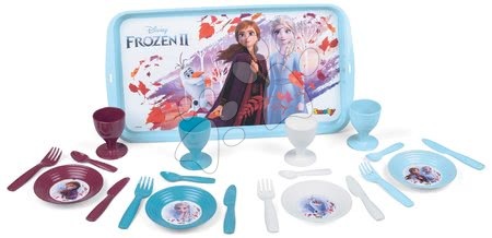 Posodice in dodatki za kuhinje - Pladenj z jedilnim setom Frozen 2 Disney Smoby