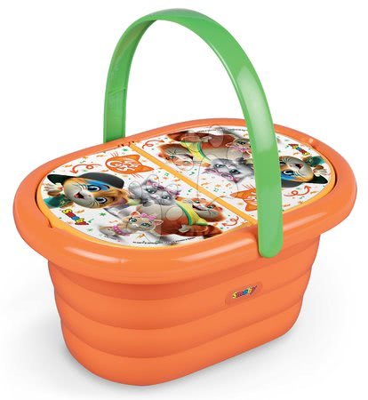 Accesorii și vase de bucătărie de jucărie - Coș de picnic cu set de tacâm 44 Cats Picnic Smoby_1