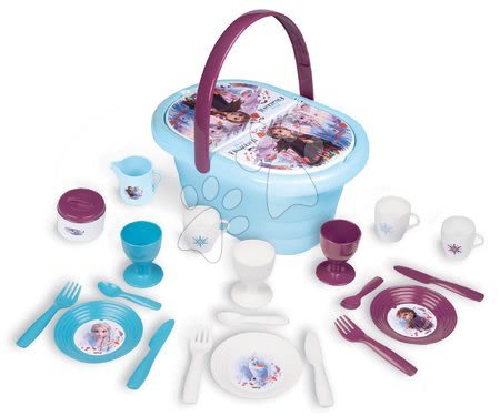 Accesorii și vase de bucătărie de jucărie - Set de picnic cu set de prânz Frozen 2 Disney Smoby