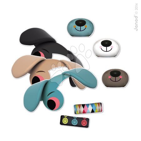 Cizojazyčné společenské hry - Společenská hra Zoonimooz Dog magnetická Janod - 5