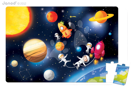 Dětské skládací koberce - Puzzle Giant Floor Galaxie Janod - 1
