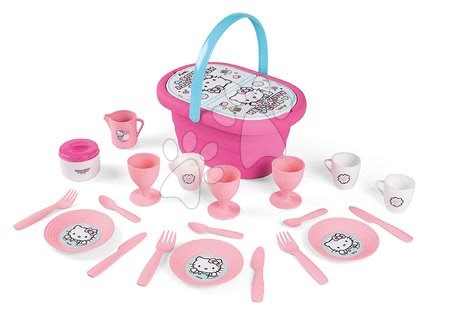 Accesorii și vase de bucătărie de jucărie - Coș cu set pentru prânz Hello Kitty Smoby_1