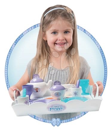 Játékkonyha kiegészítők és edények - Zsúrkocsi Jégvarázs XL Tea Trolley Smoby - 3