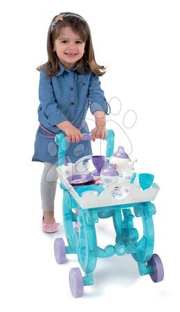 Játékkonyha kiegészítők és edények - Zsúrkocsi Jégvarázs XL Tea Trolley Smoby - 1