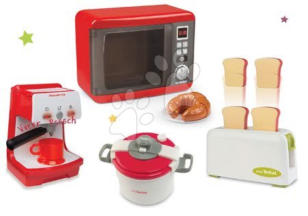 Spotřebiče do kuchyňky - Set mikrovlnka elektronická Tefal Elec Micro Wave Smoby