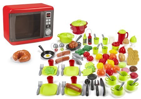 Spotřebiče do kuchyňky - Set mikrovlnka elektronická Tefal Elec Micro Wave Smoby