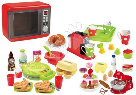 Spotřebiče do kuchyňky - Set mikrovlnka elektronická Tefal Elec Micro Wave Smoby