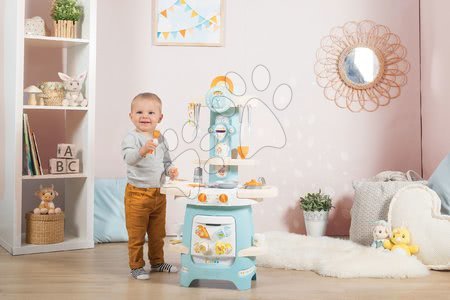 Otroški sprehajalčki - Komplet sprehajalček in voziček z zavoro Croc Baby Walker Minikiss 3in1 Smoby  - 32