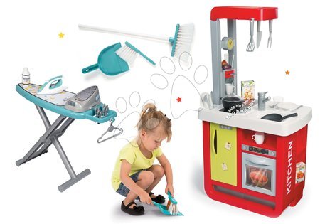 Bucătărie pentru copii seturi - Set bucătărie electronică Bon Appetit Red&Green Smoby