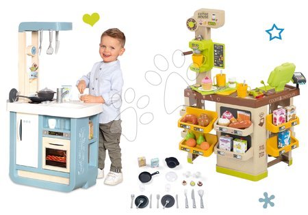 Dětské kuchyňky - Set kuchyňka se zvukem Bon Appetit Kitchen Grey Smoby