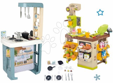 Vorteilhafte Spielzeugsets Smoby vom Hersteller Smoby - Set Spielküche mit Sound Bon Appetit Kitchen Grey Smoby_1