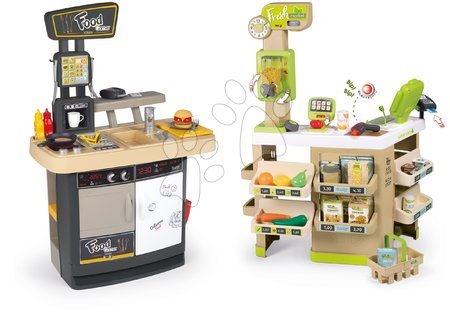 Detské kuchynky - Set reštaurácia s kuchynkou Food Corner Smoby 