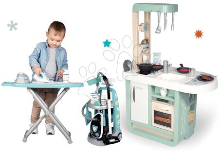 Kuchyňky pro děti sety - Set kuchyňka se zvuky Cherry Kitchen Green Smoby