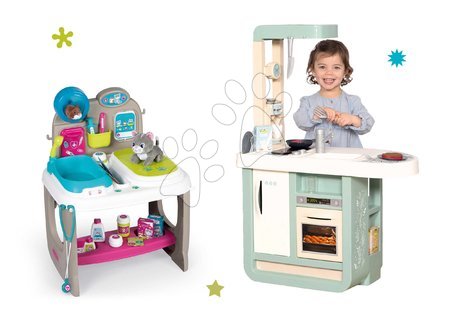 Smoby - Szett játékkonyha hanggal Cherry Kitchen Green Smoby 