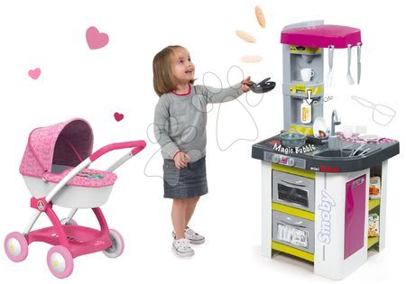 Kuchyňky pro děti sety - Set kuchyňka Tefal Studio BBQ Bublinky Smoby - 24