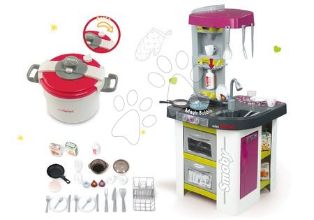 Kuchyňky pro děti sety - Set kuchyňka Tefal Studio BBQ Bublinky Smoby
