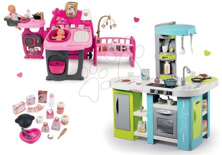 Kuchyňky pro děti sety - Set kuchyňka elektronická Tefal Studio XL Bubble Smoby - 25