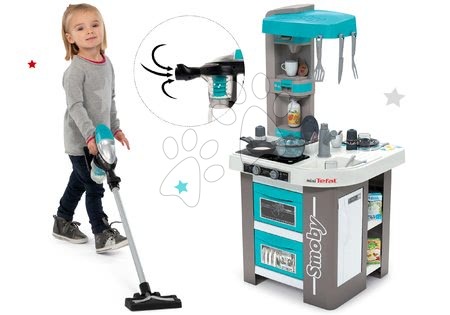 Kuchyňky pro děti sety - Set kuchyňka elektronická Tefal Studio 360° Bubble Smoby