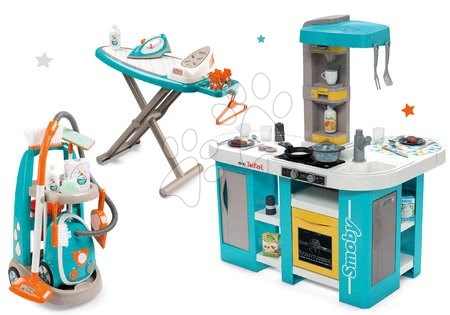 Kuchnia dla dzieci zestawy - Zestaw kuchnia elektroniczna Tefal Studio 360° XL Bubble Smoby - 45