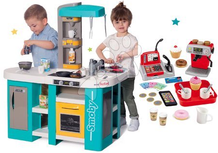 Dětské kuchyňky - Set kuchyňka elektronická Tefal Studio 360° XL Bubble Smoby