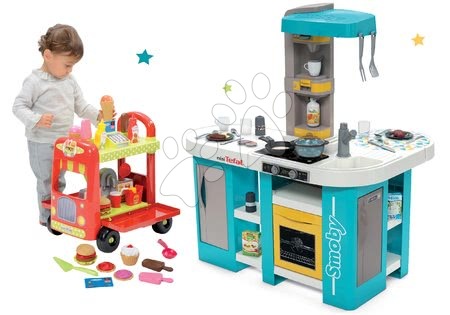 Kuchnia dla dzieci zestawy - Zestaw kuchnia elektroniczna Tefal Studio 360° XL Bubble Smoby - 33