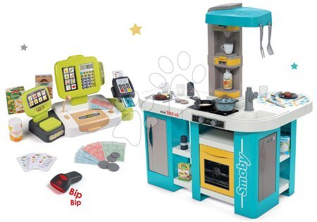 Detské kuchynky - Set kuchynka elektronická Tefal Studio 360° XL Bubble Smoby
