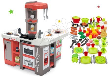 Kuchyňky pro děti sety - Set kuchyňka elektronická Tefal Studio 360° XXL Bubble Smoby mrkvová - 38