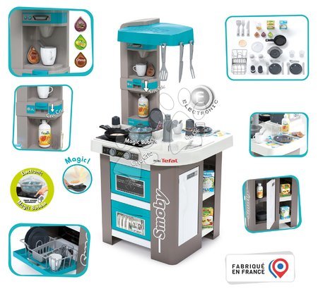 Bucătării electronice de jucărie - Bucătărie electronică Tefal Studio Kitchen Bubble 360° Smoby_1