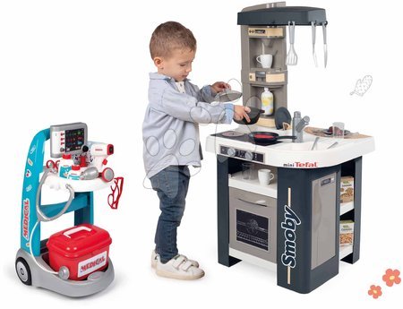 Kuchnia dla dzieci zestawy | Strona 12 - Zestaw kuchnia i wózek medyczny Tefal Studio Kitchen 360° Smoby