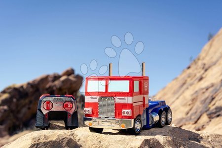 Samochodziki na pilota - Autko i robot na zdalne sterowanie RC Optimus Prime 2v1 Transformers Jada - 25