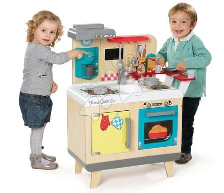 Fa játékkonyhák - Fa játékkonyha Wood Cook Smoby - 2