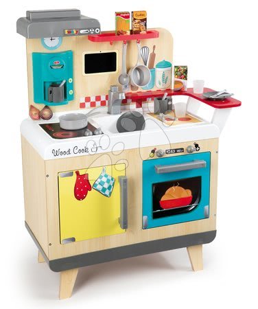 Kuchyňky pro děti sety - Set dřevěná kuchyňka Wood Cook Smoby - 1