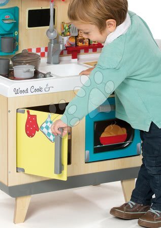 Fa játékkonyhák - Fa játékkonyha Wood Cook Smoby - 3