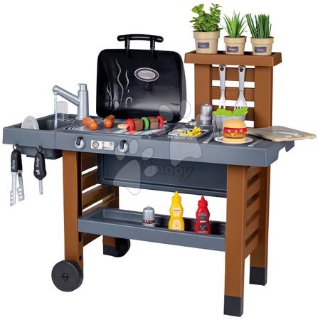 Obyčejné kuchyňky - Gril na zahradu s kuchyňkou Garden Kitchen Evolutive Smoby 