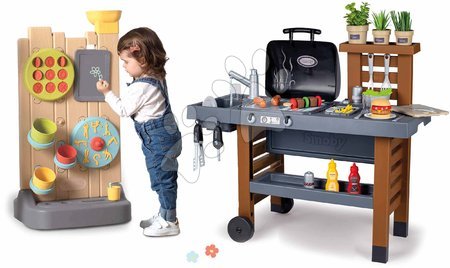 Kuchnia dla dzieci zestawy | Strona 9 - Zestaw grill na ogród i ściana do zabawy Garden Kitchen Smoby