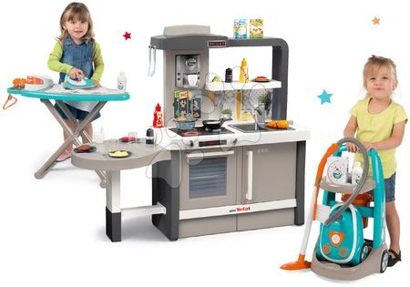 Kuchyňky pro děti sety - Set kuchyňka rostoucí s tekoucí vodou Tefal Evolutive Smoby